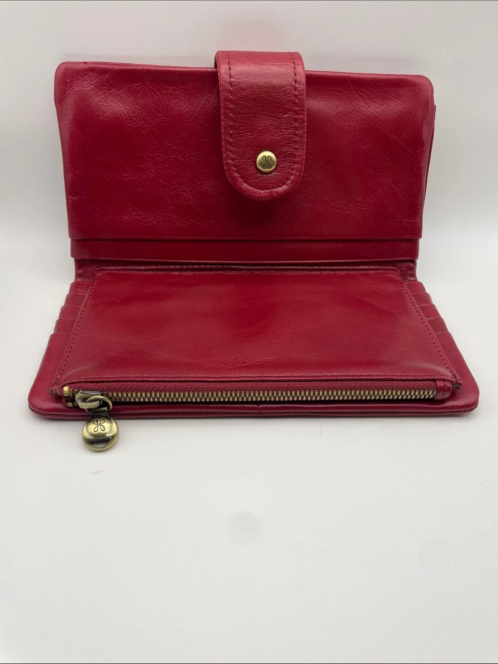 HOBO Torch Leather Wallet - Cardinal Red